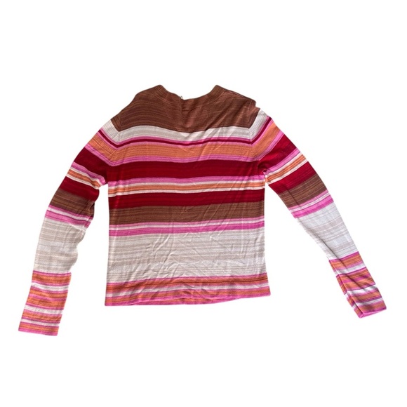 Free People Womens Show Off Your Stripes Knit Mock Neck Sweater - Size Medium - Picture 2 of 5